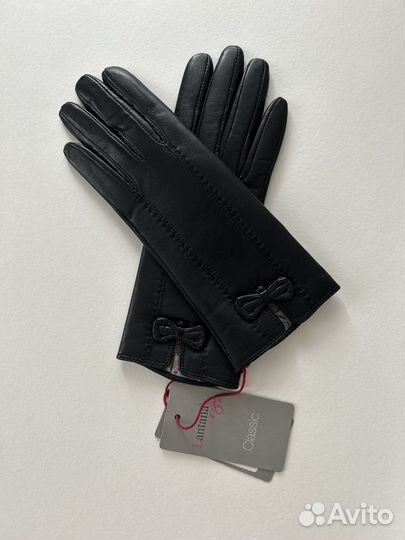 Перчатки женские кожаные новые