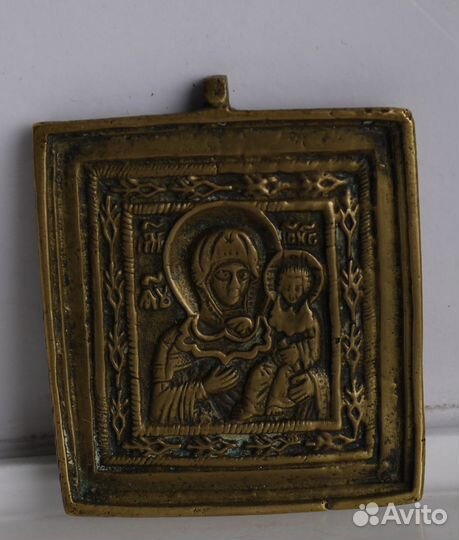 Икона вершковая Богородица Одигитрия