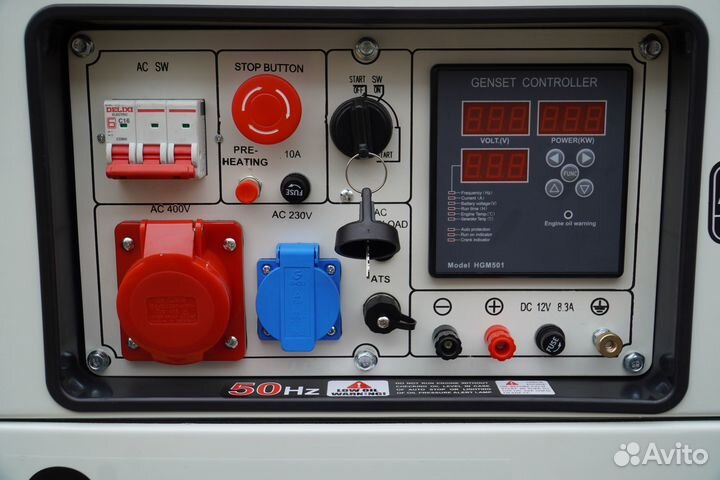 Генератор дизельный 10 кВт g-power трехфазный 1100