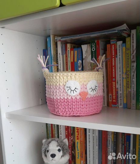 Корзинка вязаная Сова