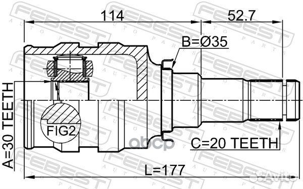 ШРУС внутренний 30X35X20 0111-ZRE142 0111-ZRE142