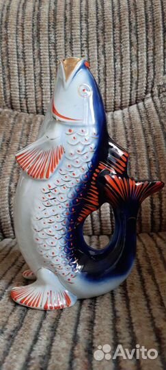Статуэтка Графин рыба фарфор СССР 23 см