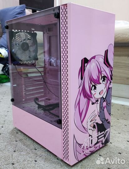 Корпус для пк розовый с Мику