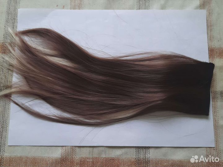 Волосы на заколках, шиньон новый