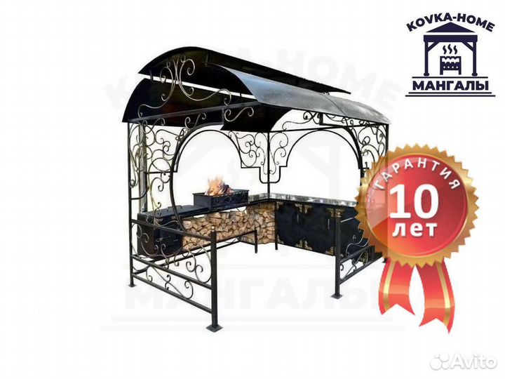 Беседка с мангалом под ключ / Гарантия до 10 лет