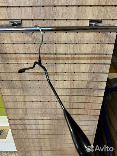 Плечики вешалки прорезиненные, комплект, черные/бе