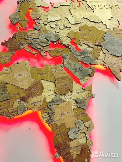 Карта деревянная для подарка