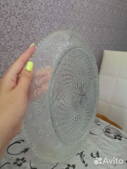 Хрустальное блюдо для торта,фруктов и др