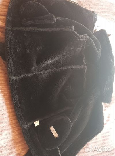 Дубленка авиатор черная 44-46