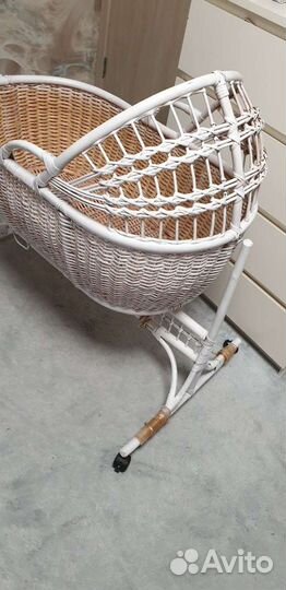 Детская люлька колыбель плетеная