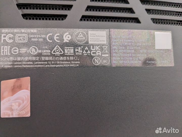 Ноутбук Lenovo Ideapad Gaming3 16ARH7 Ryzen 7 16GB