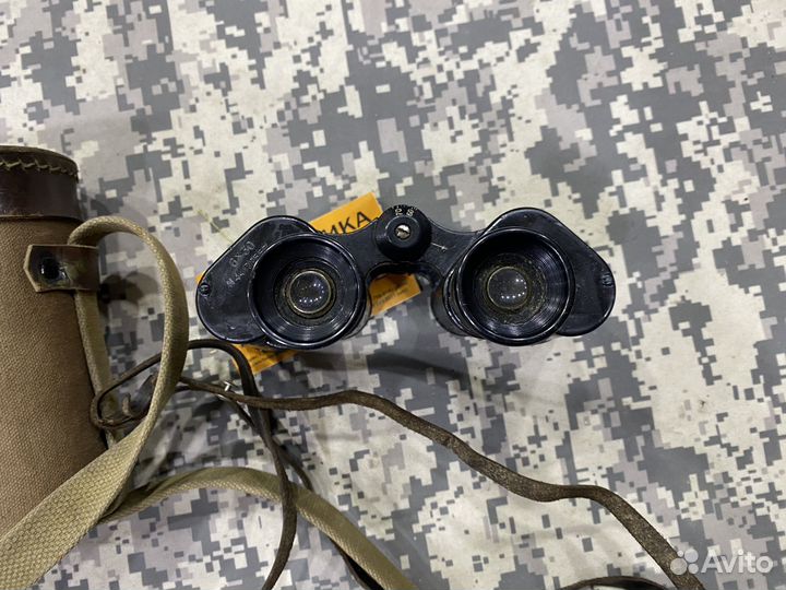 Армейский бинокль в кофре, СССР