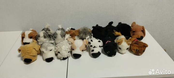 Колекция мягких щенков и котят
