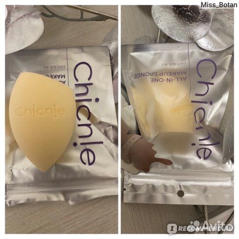 Chicnie Спонж для макияжа со срезом, для тона