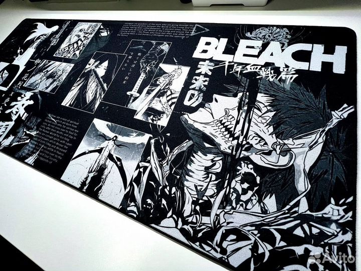 Большой кастомный коврик для мыши жаккард Bleach