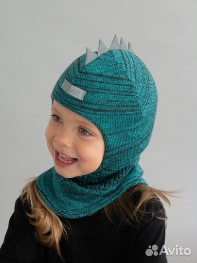 Шлем зимний 47-49, 50-52 Jumbi дино новый