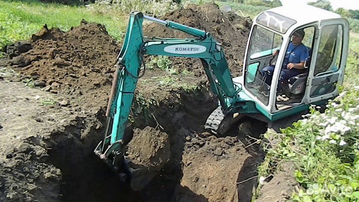 Услуги мини экскаватора, копка земляные работы