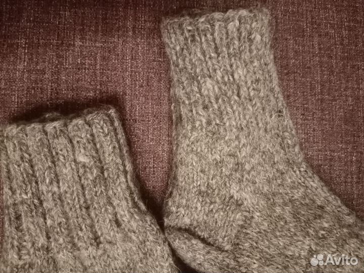 Носки шерстяные вязаные