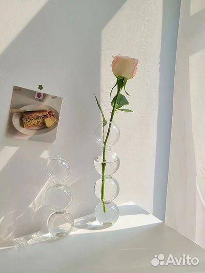 Ваза колба стеклянная