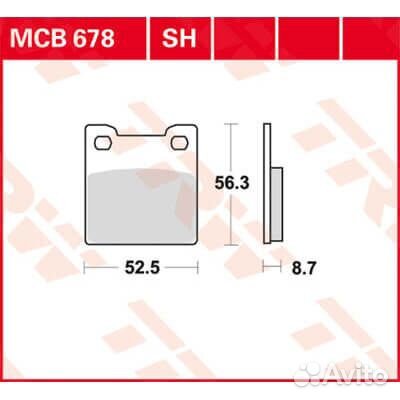 Тормозные колодки TRW MCB678 (FDB2058)