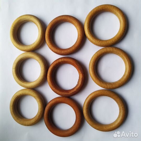 Кольца деревянные 50 мм 73 штуки