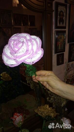 Розы из бисера