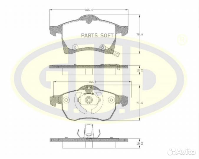 GUD GBP068302 Колодки пер opel astra g 1.8i-2.2i/t