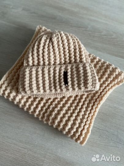 Шапка и снуд зимняя женская