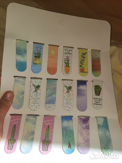 Магнитные закладки для книг 18 штук