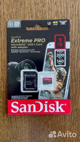 SanDisk Extreme PRO microsdxc UHS-I 1TB 200/140MBs