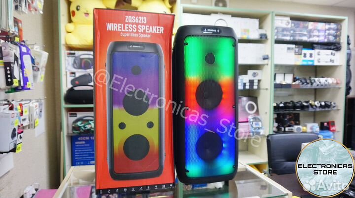 Огромная Колонка бт Спикер ZQS-6213 White LUX