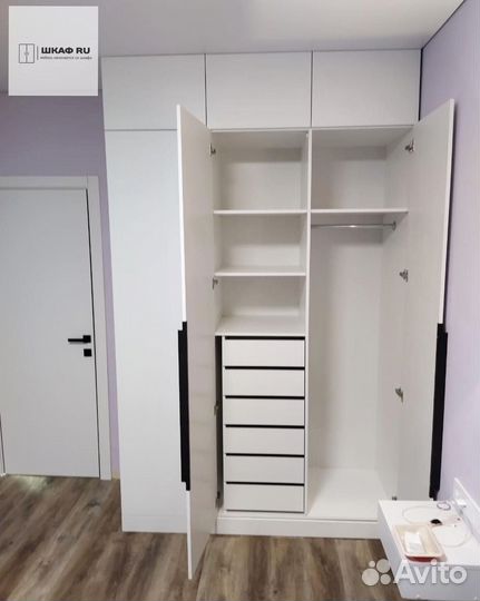 Шкаф распашной с фрезеровкой