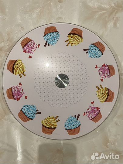 Тортовница вращающаяся из стекла (d 30 см. )