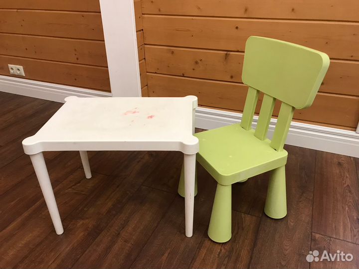 Детский стол и стул IKEA