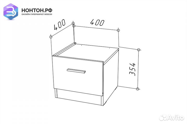 Тумба прикроватная Fresco левая белая / дубвотан