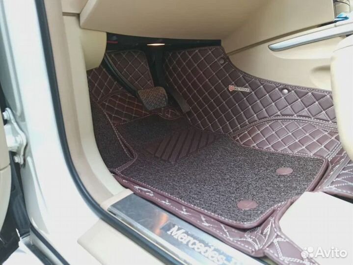 3д коврики из экокожи в салон авто с бортами