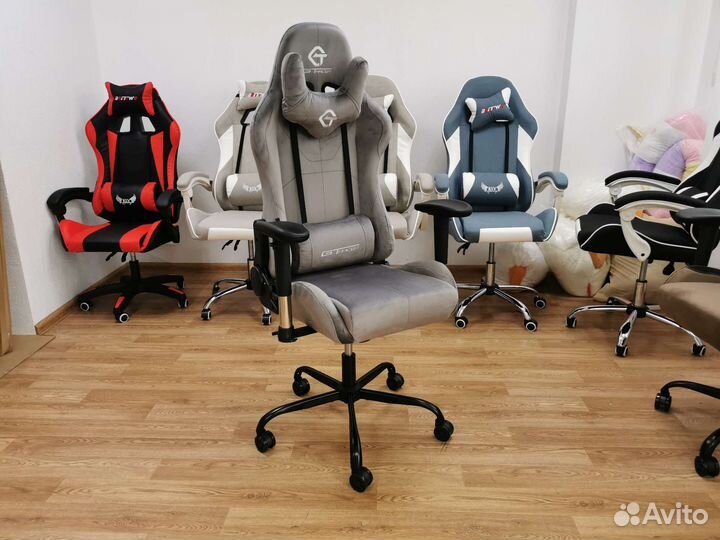 Игровое компьютерное кресло ткань 