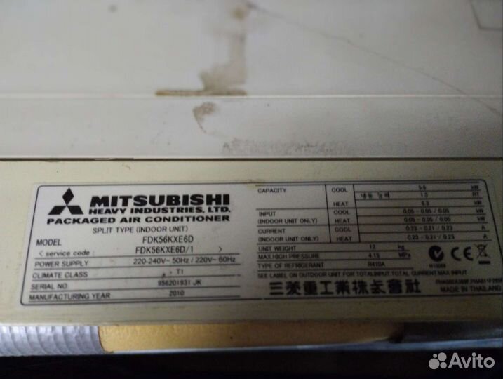 Внутренний блок mitsubishi FDK71KXE6