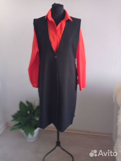 Жилет длинный