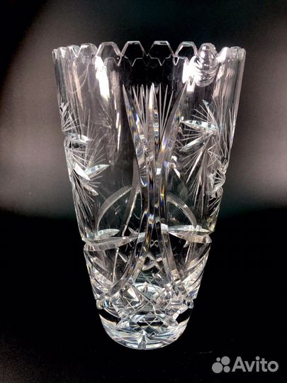 Хрустальная ваза ГДР хрусталь винтаж
