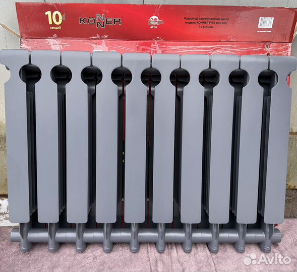 Радиатор отопления konner pro черный серый