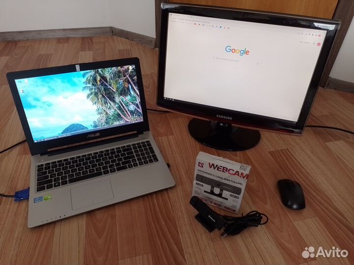 Ноутбук Asus K56CB /15.6'/wifi5/Доп.монитор20'