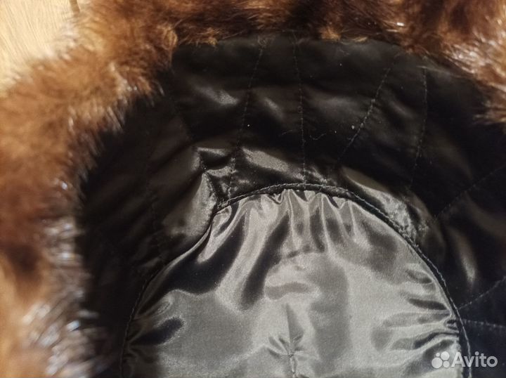 Норковая стильная шапка мужская 60