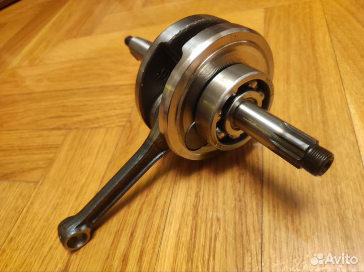 Коленвал 110 кубов на мопед Альфа (шатун 130мм)