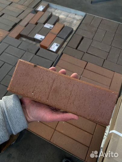 Брусчатка клинкерная лср Эдинбург темно-красный