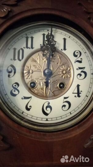 Старинные настенные часы с боем Gustav Becker