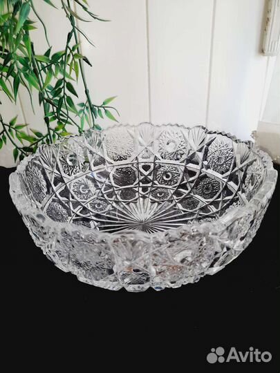 Салатница ваза хрустальная, времен СССР
