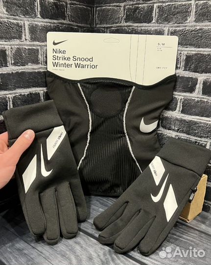 Комплект Снуд+Перчатки Nike оригинальное качество
