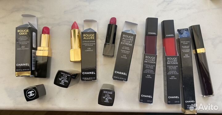 Chanel тушь пудра помада кисти карандаши тональный