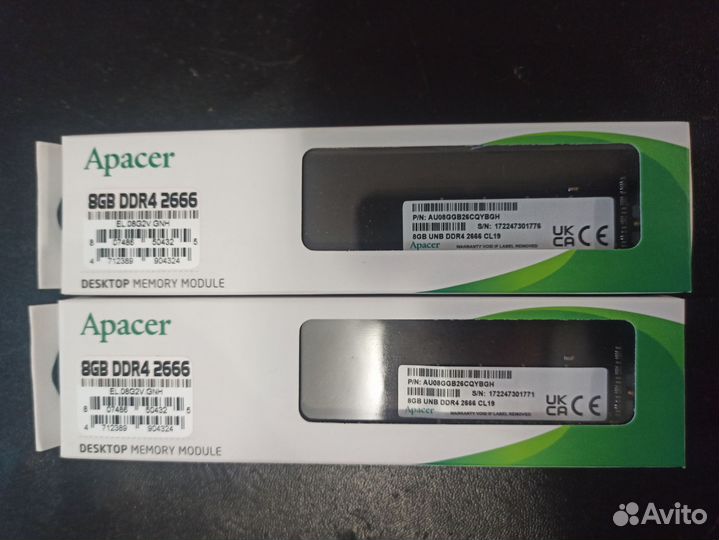 Оперативная память Apacer ddr4 8gb 2666